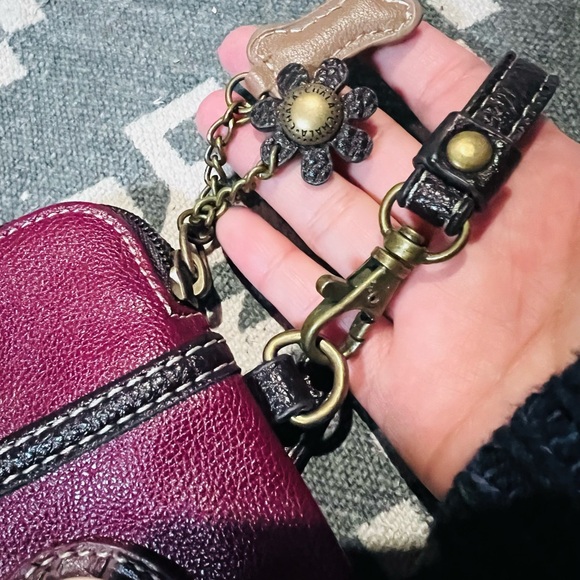 Chala Burgundy Crossbody with Paw Accent - Picture 6 of 9